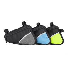 Bolsa para cuadro de tubo delantero de bicicleta de montaña, bolsa triangular de gran capacidad, de poliéster, reflectante, de separación rápida 2024 - compra barato