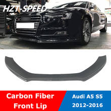 A5 S5 Carbon Fiber Front Shovel Bumper Lip Chin Spoiler Diffuser For Audi A5 S-line Quattro S5 2012-2016 2024 - buy cheap