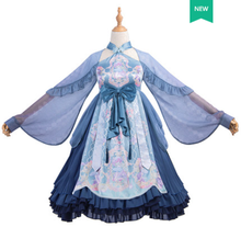 Adorable Vestido de lolita vintage de estilo chino, vestido victoriano con estampado de lazo, kawaii, gótico, lolita, op loli 2024 - compra barato