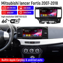 Central multimídia automotiva para mitsubishi lancer 2007-2014, rádio automotivo, 10 polegadas, navegação gps, reprodutor de vídeo, som estéreo 2024 - compre barato