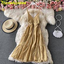 Summer Dress Women 2021 Reduction Seaside Holiday Halter Strap Vestidos Female Chiffon Floral Midi Dresses 2024 - buy cheap