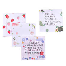 Bloco de notas auto-adesivo, 16 pacotes de desenhos animados flor frutas notebook bloco de notas, material de escritório bloco de notas 2024 - compre barato