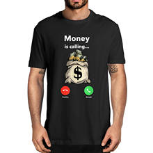 Camiseta de manga corta para hombre y mujer, camisa 100% de algodón, Estilo Vintage, Unisex, Money Is Calling, dinero en efectivo 2024 - compra barato
