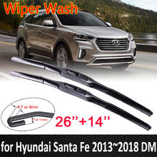 Escobilla de limpiaparabrisas para Hyundai Santa Fe 2013 ~ 2018 DM IX45, limpiaparabrisas, accesorios para coche, gancho j 2014 2015 2016 2017 2024 - compra barato