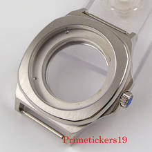PARNIS 44mm Silver Color Square Stainless Steel Watch Case Fit MIYOTA 8215 MINGZHU 2813 Movement Glass Back 2024 - buy cheap
