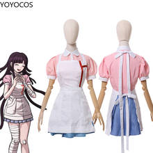 YOYOCOS Danganronpa 2 Mikan Tsumiki Cosplay Costumes Cute Apron Girl Uniform Dangan Ronpa Party Cosplay Halloween Woman Dress 2024 - buy cheap