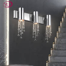 Modern Staircase wall sconce light luxury bedside crystal wall lamp chrome/gold wall decor led crystals light fixtures 2024 - buy cheap