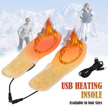 Plantilla electrotérmica almohadillas calentador plantillas saludable cálido USB felpa para la nieve invierno calefacción batería ropa 2024 - compra barato