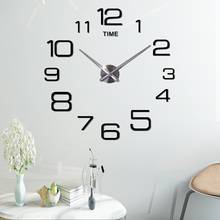 Digital Large Wall Clock Modern Design Silent Acrylic Self adhesive Big DIY 3D Wall Clock Sticker for Living Room Decor 2024 - buy cheap