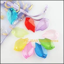 60Pcs Mixed Acrylic Leaves Tail Of Animals Charms Pendants 14x23mm 2024 - buy cheap