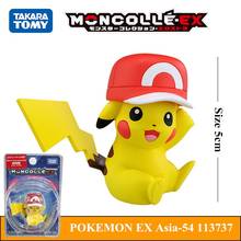 Tomy-figura de acción de Pokémon, monstruo de bolsillo, Pikachu con sombrero de ceniza, juguetes de Anime fundidos a presión para niños, 113737 2024 - compra barato