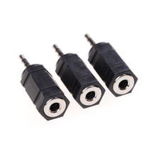 3PCS/lot Black 2.5mm Male to 3.5mm Female Jack Stereo Connector Coupler Adapter Audio Cable Extension for MP3 DVD Headphone Car 2024 - buy cheap