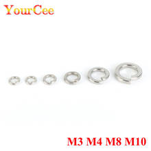 100pcs 50PCs 25Pcs M3 M4 M8 M10 304 Stainless Steel Spring Washer Split Lock Washers Stainless Steel Spring 2024 - buy cheap