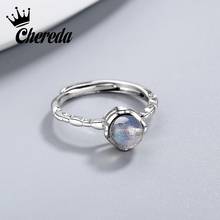 Chereda овальные круглые очаровательные кольца для женщин, серебряное кольцо русалки со слезами, изящное кольцо на палец, ювелирное изделие, мода 2020, свадебный подарок 2024 - купить недорого