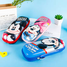 Genuine Disney Pencil Case Mickey 3D Waterproof Cartoon Cute Large Capacity Stationery Bag EVA Handbag School Supplies Gift 2024 - buy cheap