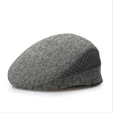 Autumn Winter Men Newsboy Hat Berets British Western Style Wool Advanced Flat Ivy Cap Classic Vintage Bere 2024 - buy cheap
