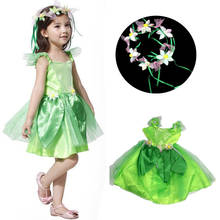 Disfraz de princesa Campanita para niños, disfraz de Navidad, Hada Verde, Campanita, Carnaval 2024 - compra barato