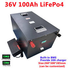 36v battery 36V 100Ah lifepo4 lithium battery pack for 3600w 4000w tricycle UPS vehicle E moped bike scooter boat +10A charger 2024 - buy cheap