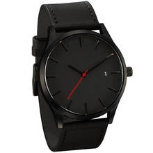 Relógio de pulso aço inoxidável quartzo, relógio de pulso esportivo para homens com pulseira de couro 2024 - compre barato