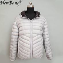 NewBang Men's Down Jacket With Hooded Puffer Ultra Light Down Jacket Men Autumn Winter Double Side Feather Reversible Parka 2024 - buy cheap