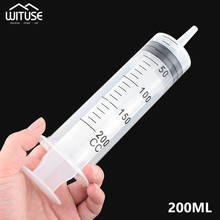 200ml grande seringa reutilizável grande hidroponia nutriente grande plástico saúde ferramentas injector de medição cão gato alimentação acessórios 2024 - compre barato