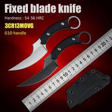 Cuchillo karambit de hoja fija para exteriores, herramienta táctica para acampar, csgo, edc 2024 - compra barato