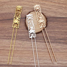 5 Pieces/Lot U-Shape Hair Forks Filigree Flower Hair Sticks Chinese Tiara DIY Jewelry Hair Accessories 2024 - buy cheap