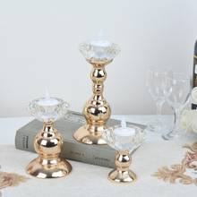 Imuwen suporte de vela de cristal, castiçal delicado, lanterna de vela, peças centrais de casamento, suporte de mesa para decoração im764 2024 - compre barato