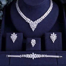 Nigeria 4pcs Bridal Zirconia Jewelry Sets For Women Party, Luxury Dubai Nigeria CZ Crystal Wedding Jewelry Sets 2024 - buy cheap