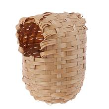 Natural Bamboo Bird House Hand Made Finch Hideout Cage Toy Outdoor Hut Shelter 2024 - buy cheap