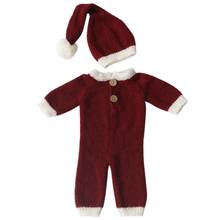 2Pcs Baby Infants Hat Romper Jumpsuit Set Christmas Theme Newborn Photography Props Infants Photo Shooting Xmas Costume Outfits 2024 - buy cheap