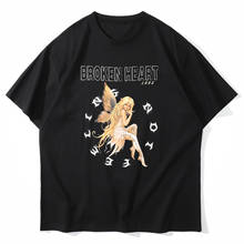 Футболка в стиле Харадзюку, Повседневная рубашка с мультяшным изображением эльфов, бабочек, девушек, уличная одежда в стиле панк, рок, готика, топы 2024 - купить недорого