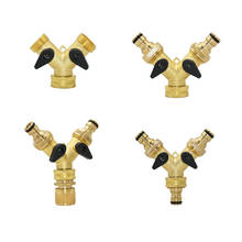 Brass 2-way Garden tap water splitter 3/4" male Y Irrigation valve garden hose splitter watering 1pcs 2024 - buy cheap