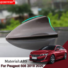 Antena automotiva em abs com barbatana de tubarão, adesivo especial de sinal antena de automóveis, acessórios para peugeot 508 2019 2020 2024 - compre barato