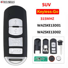 Keyless-Go 4 кнопки дистанционный смарт-ключ SUV FSK 315 МГц PCF7953P / HITAG PRO / 49 Chip WAZSKE13D01/ WAZSKE13D02 для Mazda CX-5 2024 - купить недорого