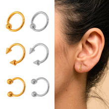 Piercing de nariz e septo, de aço inoxidável, 8 peças, pico de ferradura, perfuração de sobrancelha, tragus, helix, piercing de lábio 2024 - compre barato