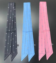 Brand Bag Scarf Women Twill Silk Scarf Skinny Scarves Ladies Geometric Triangle Design Wrist Towel Foulard  Neckerchief Headband 2024 - buy cheap
