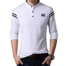 ARCSINX White Polo Shirt Men Long Sleeve High Quality Brand Polo Men Spring Autumn Casual Cotton Big Size Men's Polos Slim Fit 2024 - buy cheap