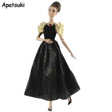 Black Golden Fashion Doll Clothes For Barbie Doll Outfits Dress Princess Gown For Barbie Dollhouse 1/6 Dolls Accessories Toy 2024 - buy cheap