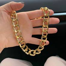 Punk Cuban Chain Choker Necklace Collares Vintage Gold Color Chunky Thick Link Chain Necklace for Women Jewelry Accessories 2024 - buy cheap