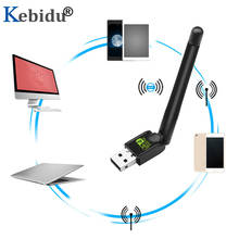 Kebidu-Adaptador de tarjeta de red Wi-Fi Mini adaptador WiFi USB, 150mbps, 2db, 4dB, PC, adaptador de antena, 2,4G, USB, Ethernet, receptor WiFi 2024 - compra barato