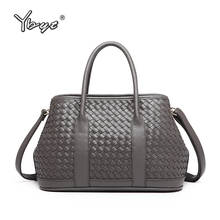 YBYT new fashion crossbody bags for women 2020 knitting PU leather large capacity handbag tote bag female shoulder messenger bag 2024 - buy cheap