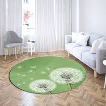 3D Print Colorful Plants Round Carpet For Living Room Play Floor Mat Dandelion Rug For Bedroom Computer Chair Mat Cloakroom Rug 2024 - buy cheap