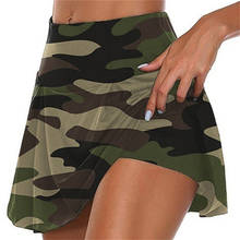 Сексуальная мини-юбка с камуфляжным принтом, летняя высокая эластичная талия, модная женская уличная тонкая пляжная юбка с запахом 2024 - купить недорого