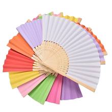 1PC Chinese Style Bamboo Paper Pocket Fan Folding Foldable Hand Held Fans Wedding Birthday Favor Event Party Decor Supplies 2024 - buy cheap