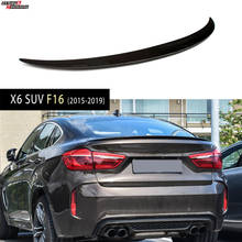 F16 modelo de fibra de carbono spoiler traseiro para bmw x6 f16 2015-presente traseiro tronco spoiler asa 2024 - compre barato