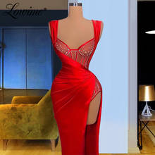 Lowime 2021 Newest Celebrity Dresses Illusion Party Gowns 2021 Arabic Women Long Red Prom Dress Vestido De Festa Evening Dresses 2024 - buy cheap