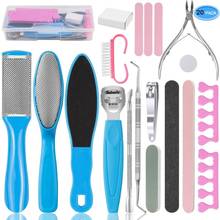 20 in 1Professional Pedicure Tools Set  Foot Care Kit Stainless Steel Foot Rasp Foot Dead Skin Remover Clean Toenail Care Beauty 2024 - buy cheap