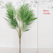 90CM9 Fork Artificial Big Palm Tree Tropical Plastic Plants Green Fake Tree Indoor Landscape Hotel Balcony Christmas Home Decor 2024 - buy cheap