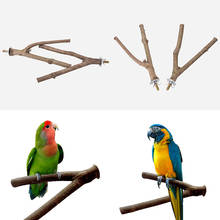 15 см питомец попугай сырой древесины вилка стойка игрушка хомяк ветка perches для клетки птицы 2024 - купить недорого